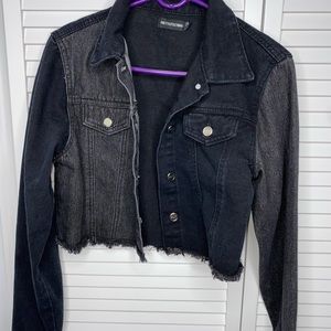 Black/grey jean jacket